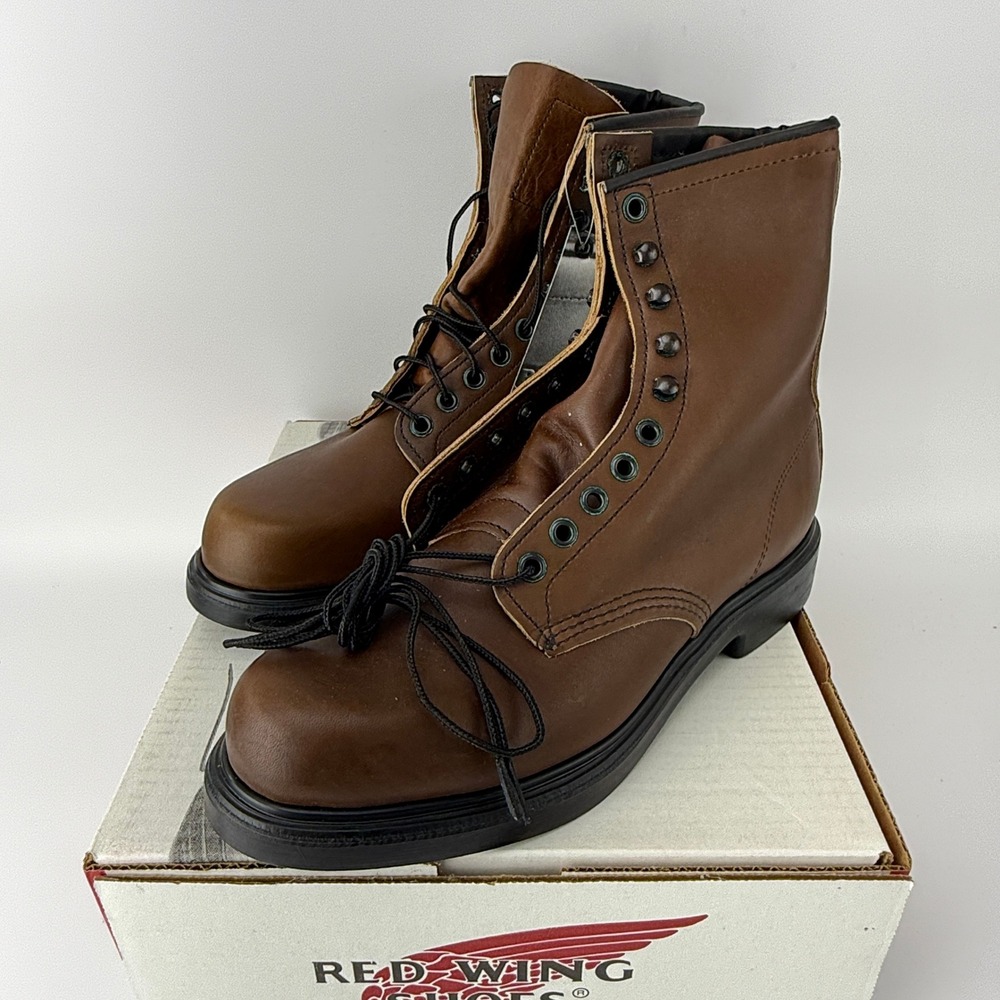 Vintage Red Wing 953 Supersole 8" Soft Toe Boot Mens 10 B NIB